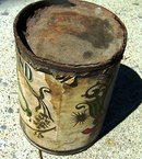 SOCIAL BRAND CORN FOOD CAN TIN-PRETTY LADY IMAGE