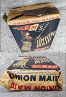 SCARCE UNION MAID SCRAP TOBACCO PACK-PATRIOTIC LADY IMAGE