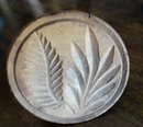 OLD BUTTER PRINT-LEAF MOTIF