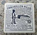 COAL-ROLLER PILLS BOX/CONTENTS-BLACK BOY IMAGE-LAXATIVE/MEDICINAL