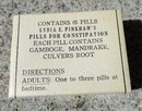 LYDIA E. PINKHAM LAXATIVE BOX-CONTENTS