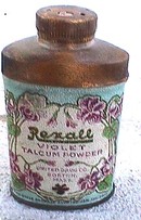 SAMPLE TALC TIN - REXALL VIOLET TALCUM POWDER