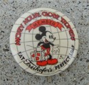 MICKEY MOUSE GLOBE TROTTERS CELLULOID PINBACK