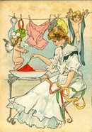 DIAMOND DYES BOOKLET WITH IMAGES OF CUPIDS(CHERRUBS)