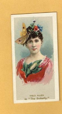 ANTIQUE DUKE CIGARETTES TOBACCO INSERT CARD - VIOLA ALLEN