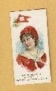 ANTIQUE DUKE CIGARETTES TOBACCO INSERT CARD-MAUDE MILLETT IN COLORS OF NEW JERSEY YACHT CLUB