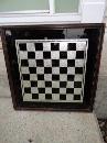 EARLY REVERSE PAINTING ON GLASS CHECKERBOARD
