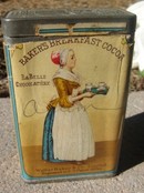 BAKER'S BREAKFAST COCOA TIN-UNUSUAL SIZE