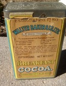 BAKER'S BREAKFAST COCOA TIN-UNUSUAL SIZE