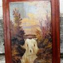 DOUBLE PAINTING ON A WOOD PANEL-VICTORIAN ERA