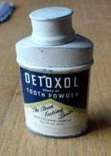 DETOXOL TOOTH POWDER TIN-SAMPLE SIZE