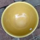 YELLOWARE/YELLOW WARE/YELLOWWARE BOWL WITH WHITE & BROWN STRIPES