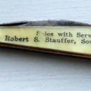 PENKNIFE IN SHAPE OF BASEBALL BAT-ROBERT S STAUFFER, SOUDERTON, PA.