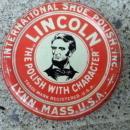 SCARCE LINCOLN SHOE POLISH TIN-LINCOLN IMAGE