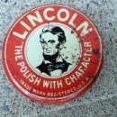 SCARCE LINCOLN SHOE POLISH TIN-LINCOLN IMAGE