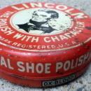 SCARCE LINCOLN SHOE POLISH TIN-LINCOLN IMAGE