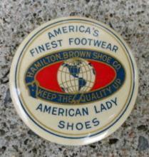 HAMILTON BROWN SHOE COMPANY CELLULOID TAPE MEASURE