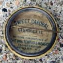 SWEET CAPORAL CIGARETTES CELLULOID TOBACCO PINBACK-PRETTY LADY PHOTO