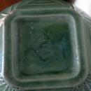 LARGE GREEN GLAZE ON YELLOWARE(YELLOW WARE, YELLOW WARE) BOWL