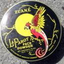 ZUANE LA PAROT FACE POWDER BOX-PARROT IMAGE; UNOPENED