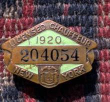 LICENSED CHAUFFEUR BADGE-NEW YORK