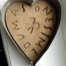 EARLY CARVED COOKIE MOLD? BUTTER PRINT? IN SHAPE OF HEART