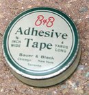 B & B (BAUER & BAUER) ADHESIVE TAPE TIN