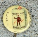 SMOKE SCHOOL BOY CIGARETTE OR PIPE TOBACCO CELLULOID PINBACK