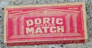 OLD DORIC MATCH BOX W/CONTENTS