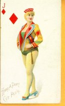 EARLY TOBACCO PLAYING CARD - HARD A PORT CUT PLUG - JACK OF DIAMONDS