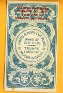 EARLY TOBACCO PLAYING CARD - HARD A PORT CUT PLUG - 7 OF SPADES