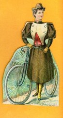 COLUMBIA BICYCLES ADVERTISING DIE-CUT STAND UP