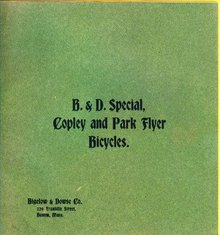 1899 B & D SPECIAL COPLEY AND PARK FLYER BICYCLES CATALOG
