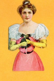 CANFIELD DRESS SHIELDS DIE-CUT TRADE CARD; PRETTY LADY