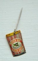 BEECH-NUT SLICED BACON JAR CELLULOID STICKPIN