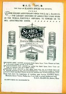 SCARCE 1897 SLADE'S SPICES CALENDAR-GRAPHIC