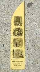 ADVERTISING CELLULOID RULER-JAS. E. WILSON FOR BLINDS, SHUTTERS, AWNINGS