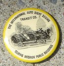 THE INTERNATIONAL AUTO SIGHT SEEING TRANSIT CO. CELLULOID PINBACK BUTTON