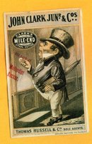 EARLY CLARK'S MILE-END SPOOL COTTON TRADE CARD(SEWING)