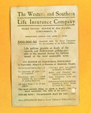 WESTERN & SOUTHERN INSURANCE CO TRADE CARD-CINCINNATI, OHIO