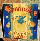 SANAPAK BABY CLOTHES BOX-EMPTY BUT GRAPHIC