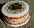 DR. BLAIR'S CREAM OF CUCUMBER MILK GLASS JAR/CONTENTS-PRETTY LADY