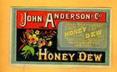 JOHN ANDERSON & CO HONEY DEW TOBACCO TRADE CARD