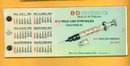B-D PRODUCTS CELLULOID BLOTTER-MEDICINAL -1944 CALENDAR