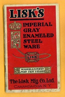 LISK IMPERIAL GRAY ENAMELED STEELWARE (GRANITEWARE) CATALOG BOOKLET