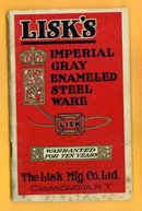 LISK IMPERIAL GRAY ENAMELED STEELWARE (GRANITEWARE) CATALOG BOOKLET
