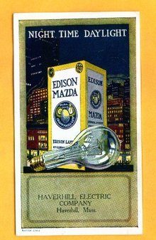 EDISON MAZDA ADVERTISING BLOTTER-COLORFUL