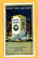 EDISON MAZDA ADVERTISING BLOTTER-COLORFUL