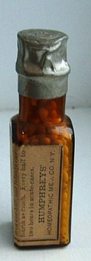 EARLY HUMPHREY'S HOMEOPATHIC BOTTLE-COLOCYNTH 3.