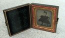 LITTLE GIRL AMBROTYPE IN LEATHERETTE CASE